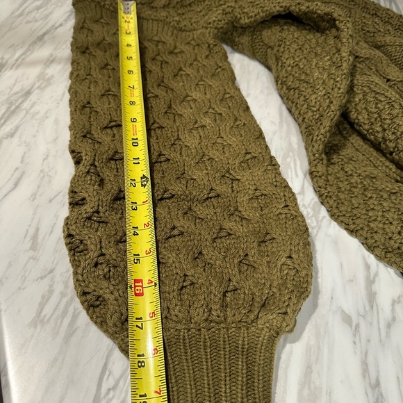 Olive Cable Knit Sweater Dress - Picture 5 of 7